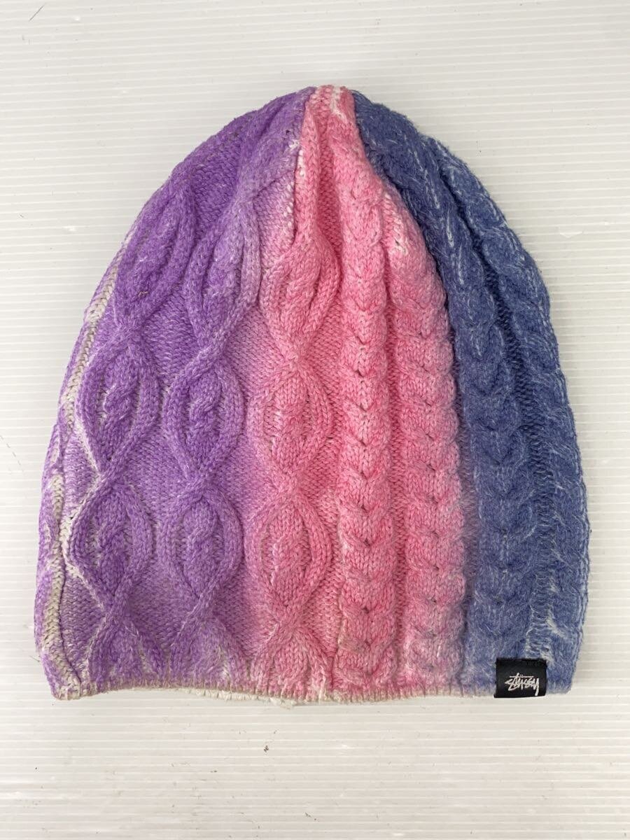 【中古】STUSSY◆SPRAY MULTI KNIT BEANIE/ニットキャップ/--/コットン/マルチカラー/メンズ【服飾雑貨他】