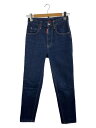 【中古】DSQUARED2◆クロップドパンツ/40/デニム/IDG/無地/S75LB0009 S30595【レディースウェア】