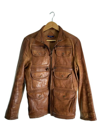 【中古】Slouch/multi pocket leather jacket/レザージャケット/M/羊革/BRW【メンズウェア】 【中古】Slouch/multi pocket leather jacket/レザージャケット/M/羊革/BRW【メンズウェア】