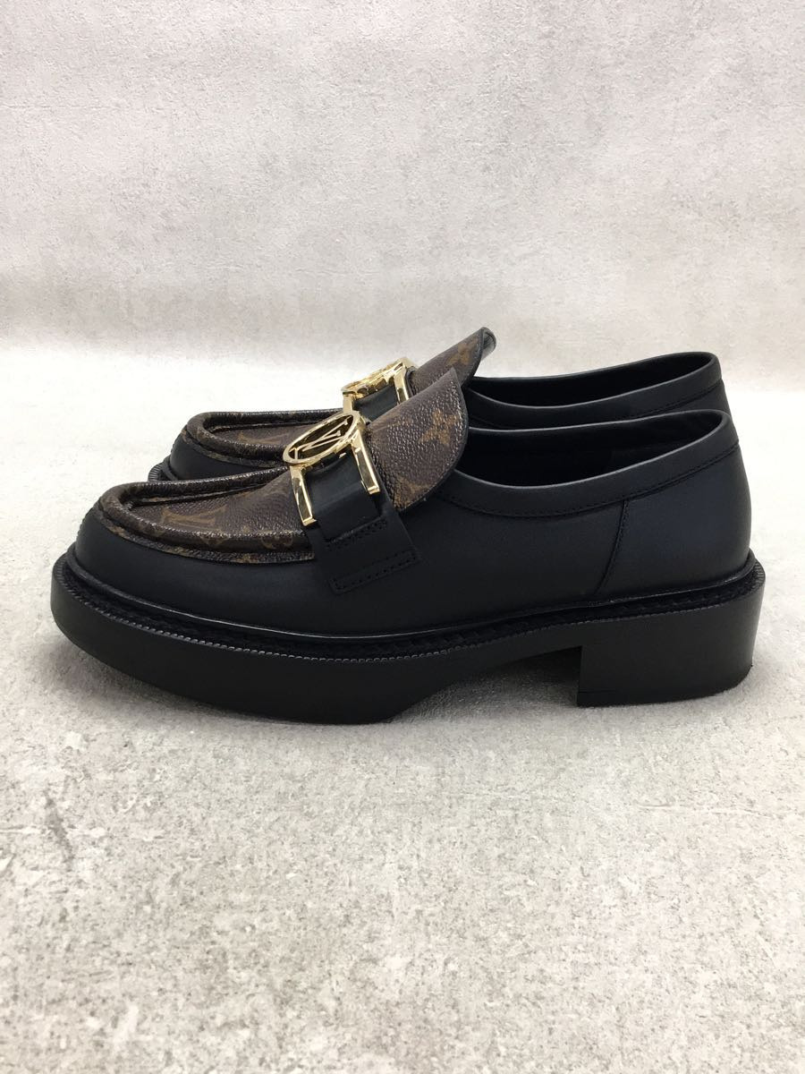 【中古】LOUIS VUITTON◆ローファー/36/BLK/レザー【シューズ】 1