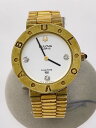 【中古】BULOVA◆クォーツ腕時計/アナログ/ステンレス/白/金//【服飾雑貨他】(2)