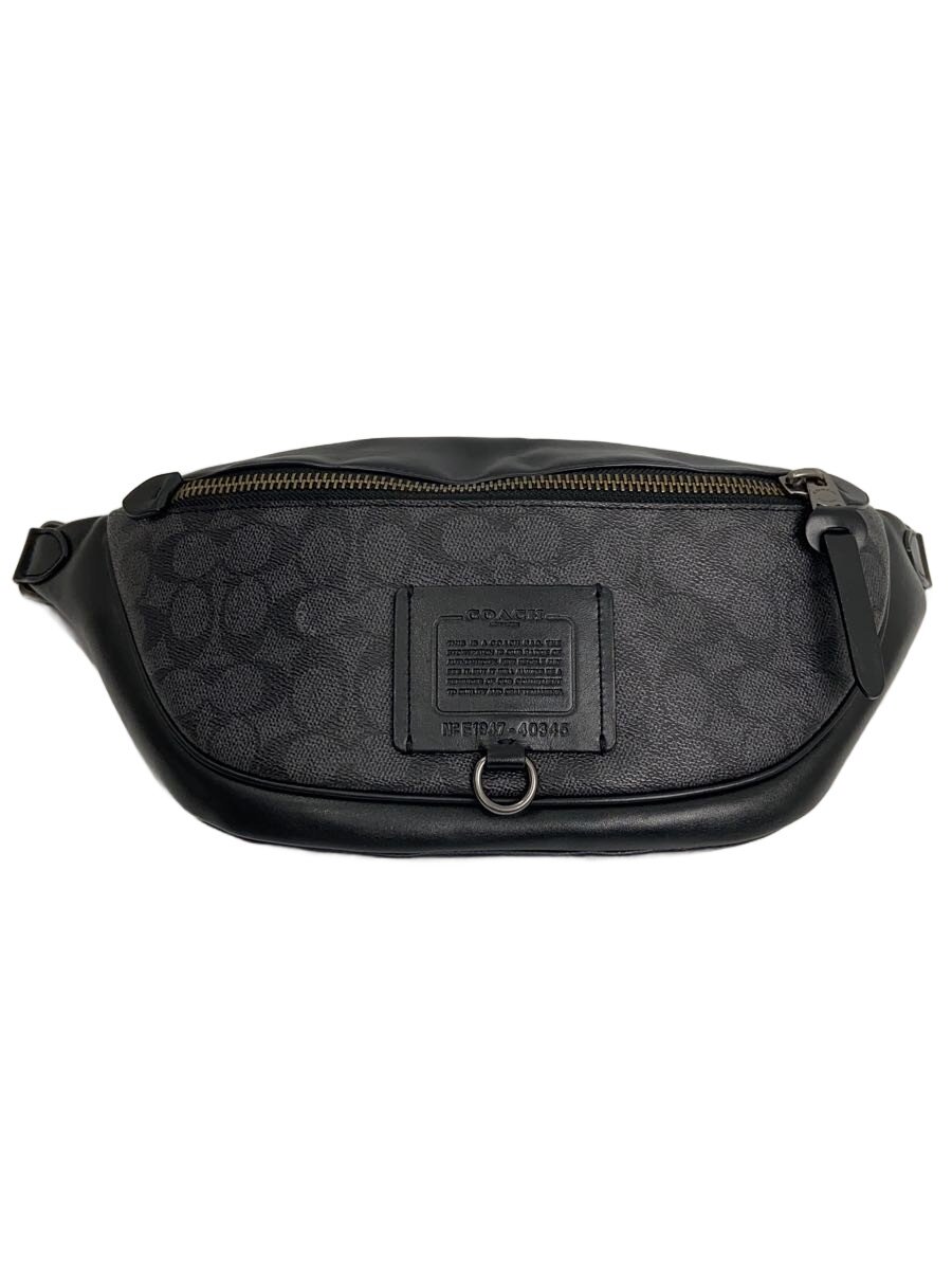 【中古】COACH◆ウエストバッグ/PVC/BLK/総柄/40345【バッグ】