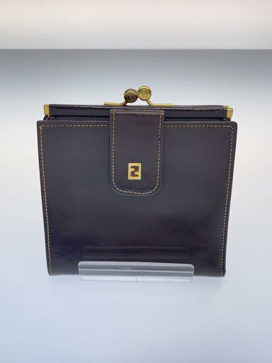 【中古】FENDI◆2つ折り財布/レザー/BRW/無地/レディース【服飾雑貨他】 【中古】FENDI◆2つ折り財布/レザー/BRW/無地/レディース【服飾雑貨他】