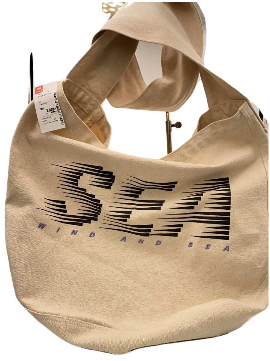 【中古】WIND AND SEA◆トートバッグ/キャンバス/CRM【バッグ】