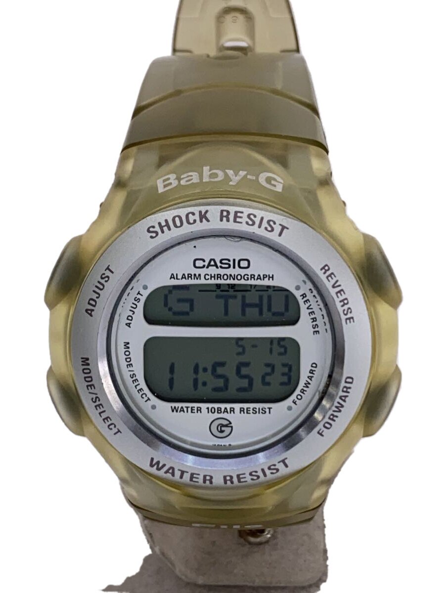 Other - 【中古】CASIO◆腕時計/デジタル/ラバー/WHT/IVO/BGF-111【服飾雑貨他】
