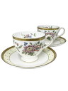 【中古】WEDGWOOD◆BoneChina ボーンチャイナ GRACE グレース ペアカップ ソーサー【キッチン用品】