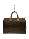 【中古】LOUIS VUITTON◆1)スピーディ35_モノグラム・キャンバス_BRW/PVC/BRW【バッグ】