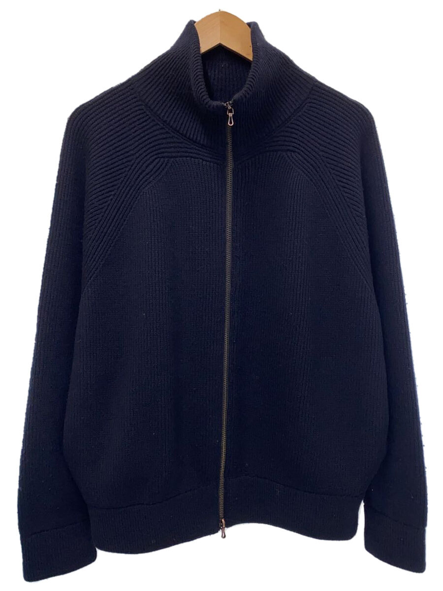 【中古】AUBERGE◆ドライバーズニット/ジップカーディガン/40/ウール/ネイビー/DRIVE/? NULL ?【メンズウェア】