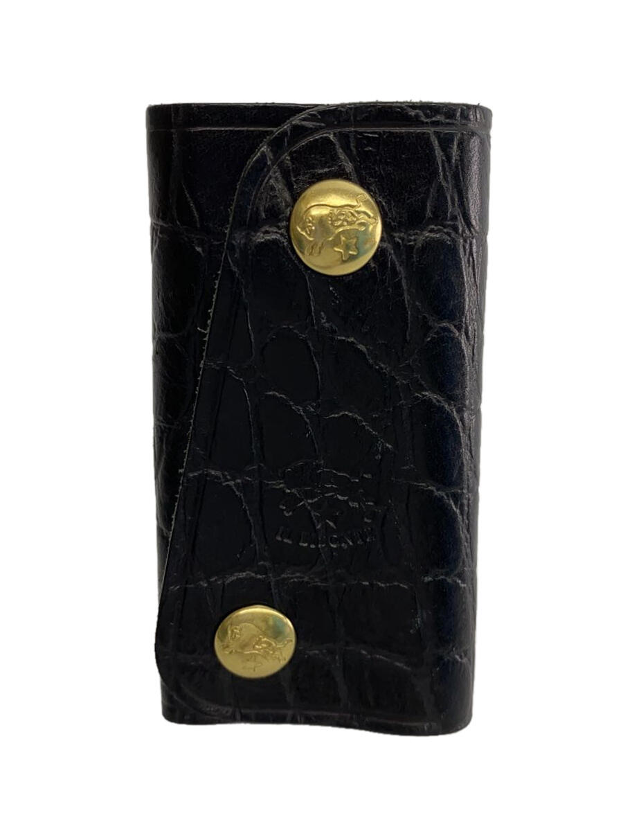 【中古】IL BISONTE◆キーケース/レザー/BLK/無地/メンズ/54232-3-05951【服飾雑貨他】