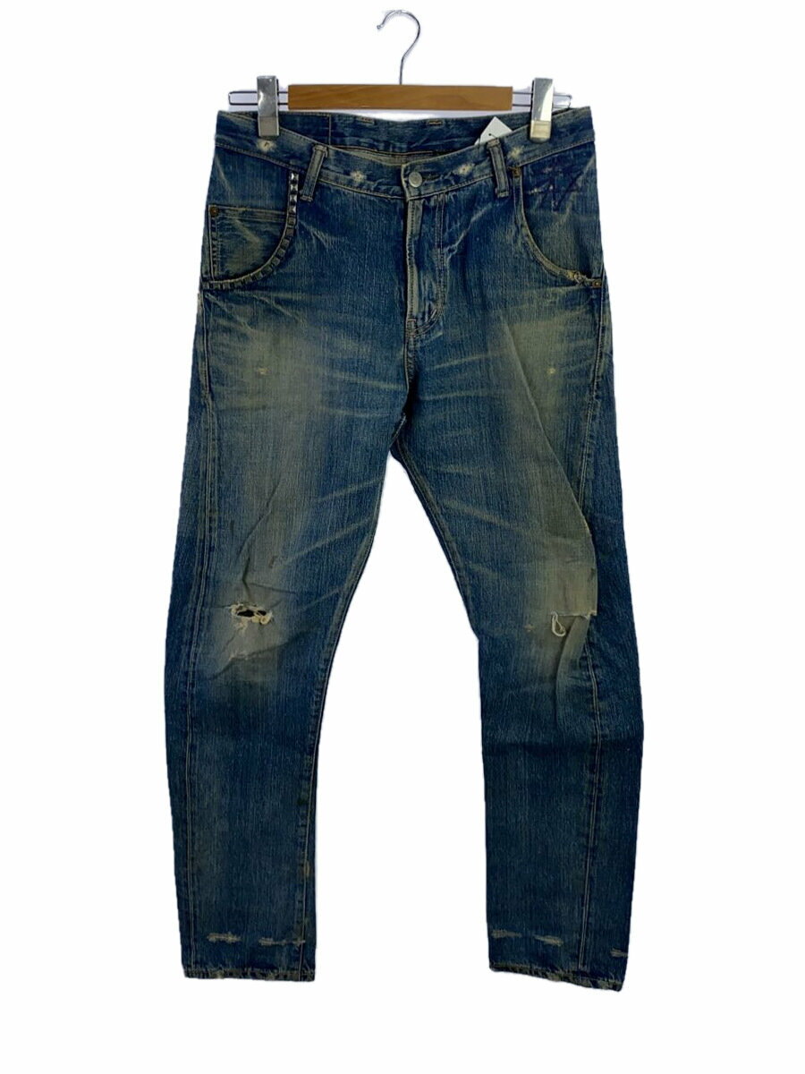 【中古】HYSTERIC GLAMOUR◆ストレートパンツ/S/コットン/IDG/2AP-4742【メンズウェア】