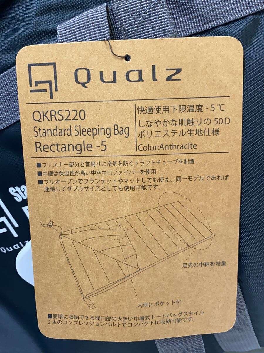 【中古】Qualz◆スタンダードスリーピングバッグ Rectangle-5/QKRS220/シュラフ/BLK【スポーツ】