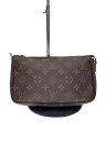 【中古】LOUIS VUITTON◆1)ポシェット・アクセソワール_モノグラム・キャンバス_BRW/PVC/BRW【バッグ】