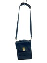 【中古】LONGCHAMP◆ショルダーバッグ/レザー/BLK/無地【バッグ】