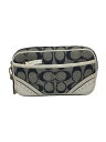 【中古】COACH◆ポーチ/キャンバス/WHT/無地【バッグ】(4)