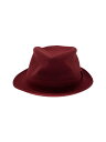 【中古】HERMES◆ハット/58/コットン/RED/メンズ【服飾雑貨他】
