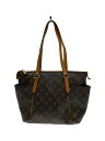 【中古】LOUIS VUITTON◆1)トータリーPM_モノグラム・キャンバス_BRW/PVC/BRW【バッグ】