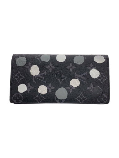 【中古】LOUIS VUITTON◆ポルト・フォイユ・ブラザ_モノグラム・エクリプス_LV×YK_BLK/PVC/草間彌生//【服飾雑貨他】 【中古】LOUIS VUITTON◆ポルト・フォイユ・ブラザ_モノグラム・エクリプス_LV×YK_BLK/PVC/草間彌生//【服飾雑貨他】
