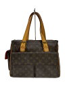 【中古】LOUIS VUITTON◆ミュルティプリ・シテ_モノグラム・キャンバス_BRW/PVC/BRW【バッグ】