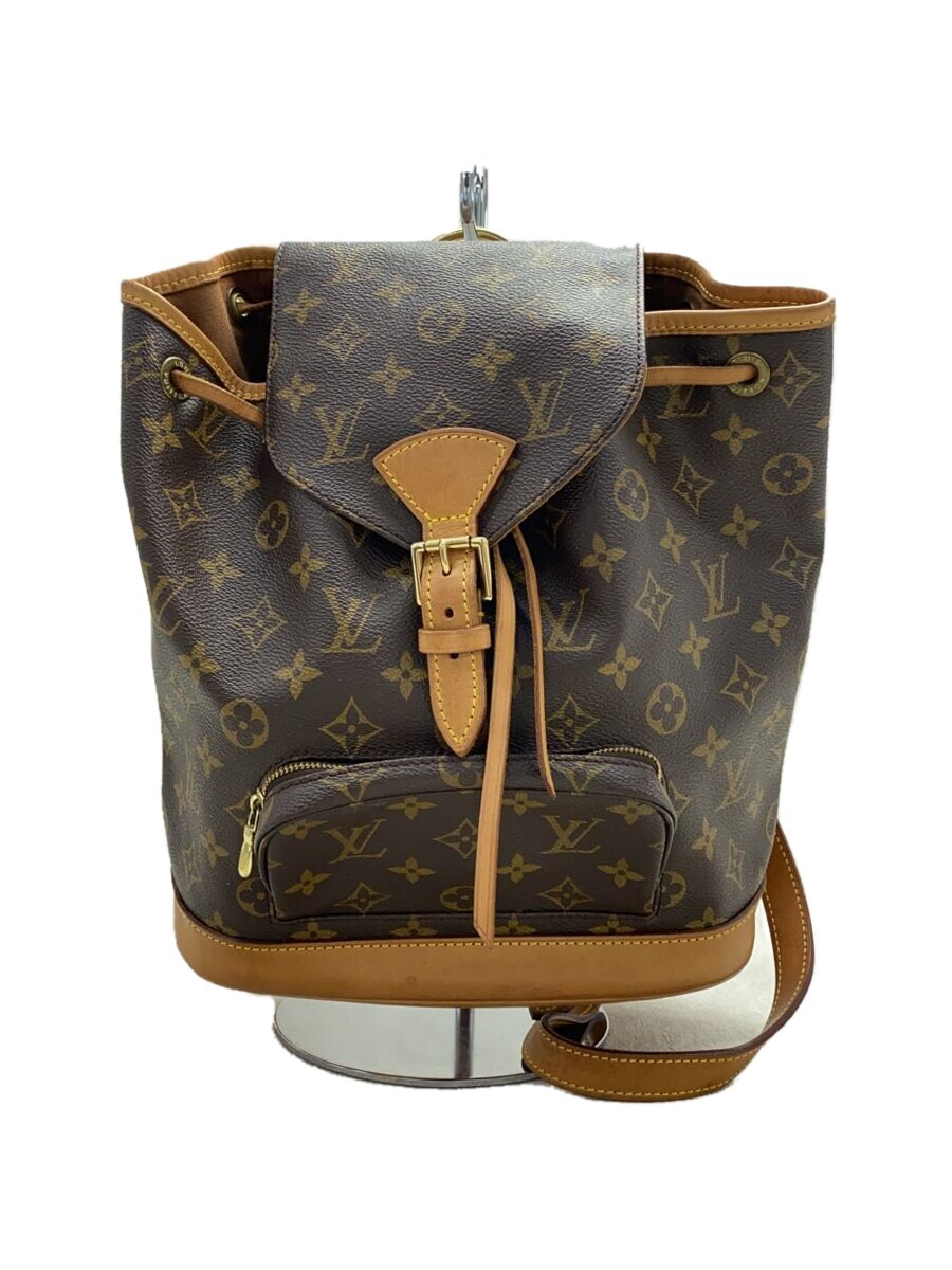 【中古】LOUIS VUITTON◆1)ミニ・モンスリ_モノグラム・キャンバス_BRW/PVC/BRW【バッグ】