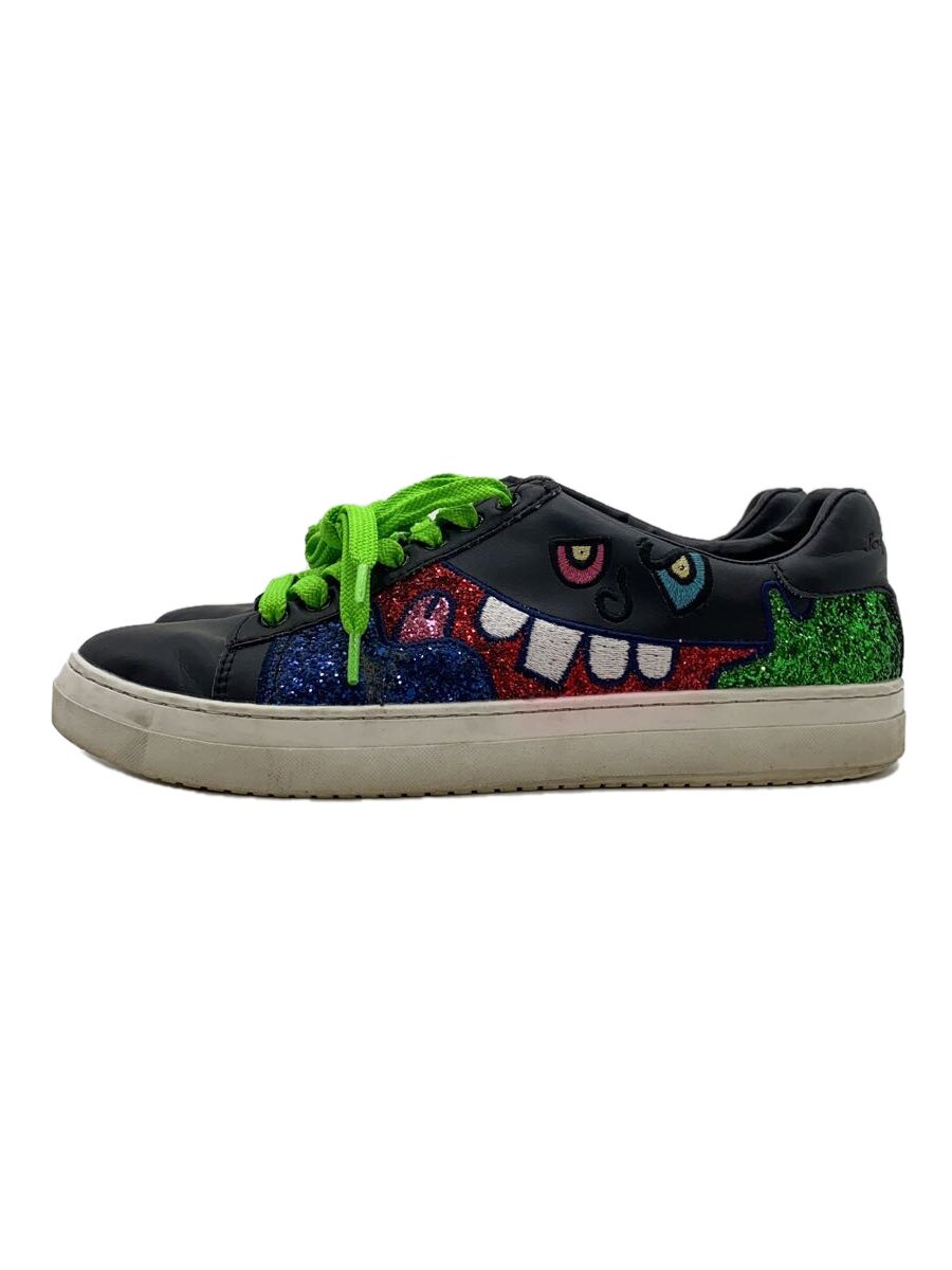 【中古】Joy&Mario◆ローカットスニーカー/US8.5/BLK/83057M【シューズ】