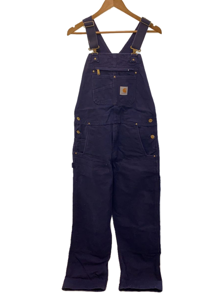 【中古】Carhartt◆DUCK BIB OVERALLS/ダックビブオーバーオール/34/ネイビー/102776-412【メンズウェア】