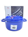 【中古】Staub◆ピコ ココット ラウンド ブルーベリー/サイズ:22cm/40508-228/容量2.6L/未使用【キッチン用品】