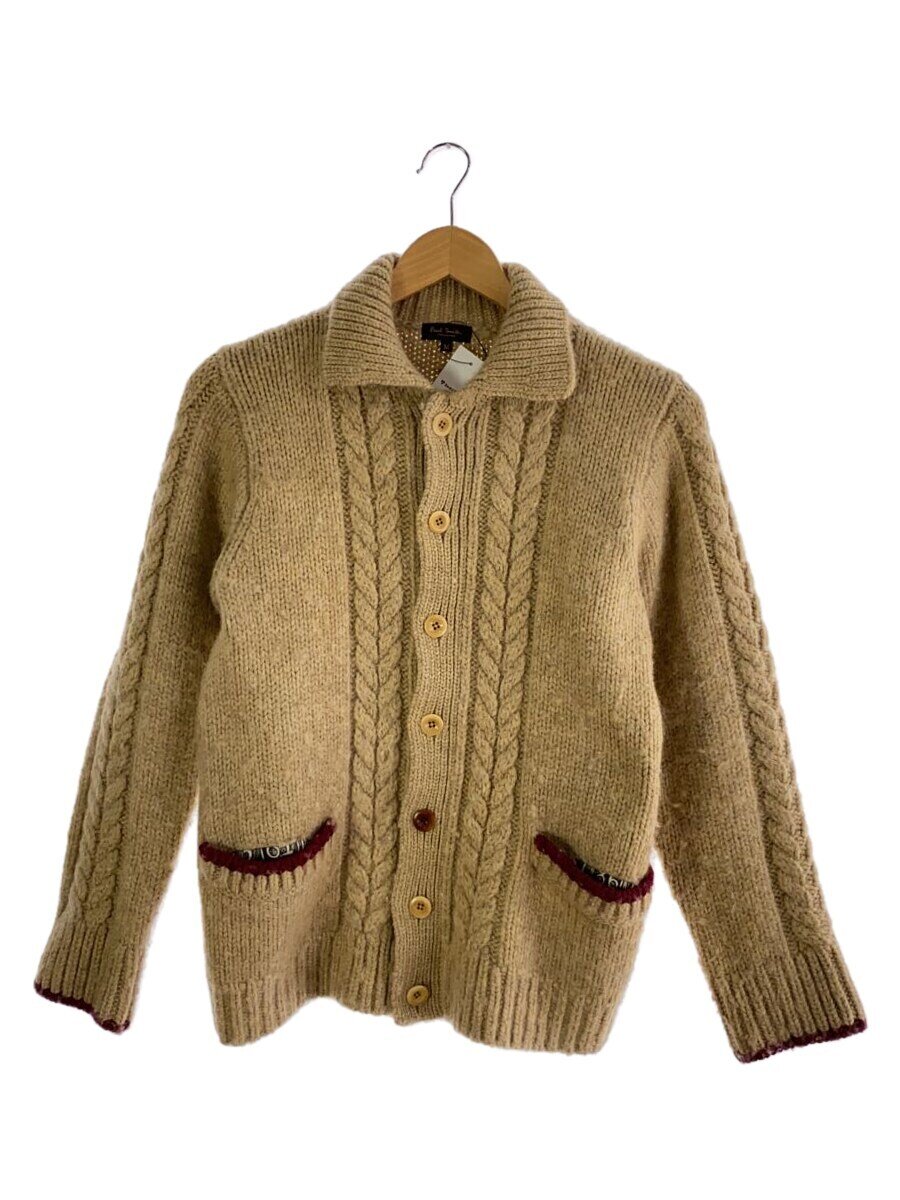 【中古】Paul Smith COLLECTION◆カーディガン(厚手)/M/ウール/CML/PC-EE-43844/少々毛玉有【メンズウェア】