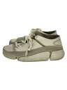 【中古】Clarks◆Trigenic Flex/ローカットスニーカー/26cm/WHT/レザー/13285【シューズ】