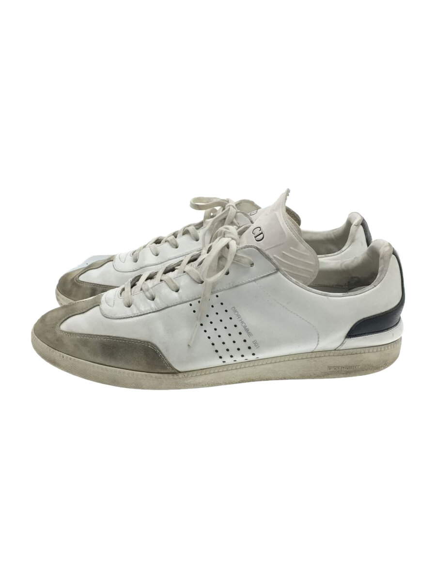 【中古】Dior HOMME◆BEE/状態考慮/ローカットスニーカー/44/WHT/B01【シューズ】