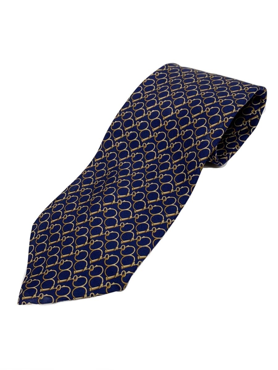 【中古】GUCCI◆ネクタイ/--/NVY/総柄/�