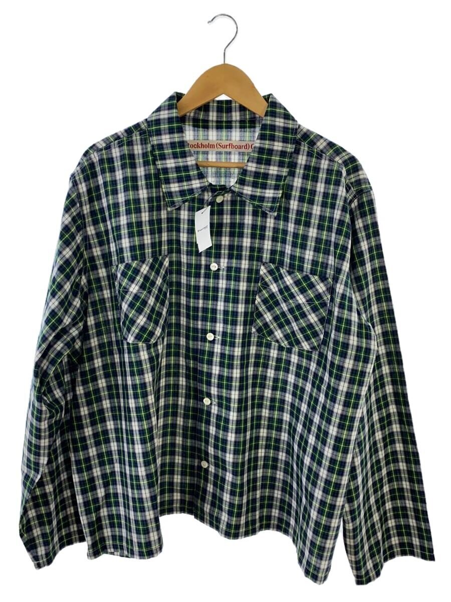 【中古】Stockholm (Surfboard) Club◆長袖シャツ/L/ポリエステル/グリーン/チェック/u4000008-24ss【メンズウェア】