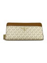【中古】MICHAEL KORS◆長財布/レザー/CRM/レディース/34H1GT9E8B【服飾雑貨他】