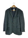 【中古】HARRIS TWEED◆テーラードジャケット/--/ウール/BLU【メンズウェア】