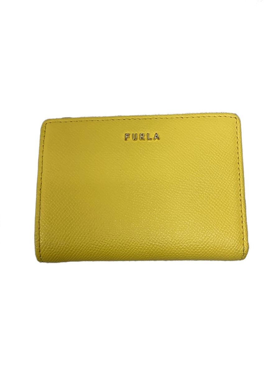 【中古】FURLA◆2つ折り財布/--/YLW/レ�