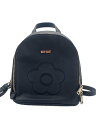 【中古】MARY QUANT◆リュック/PVC/BLK【バッグ】