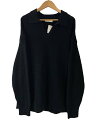 【中古】PUBLIC TOKYO◆ニット・セーター(厚手)/FREE/コットン/BLK/152230002【メンズウェア】
