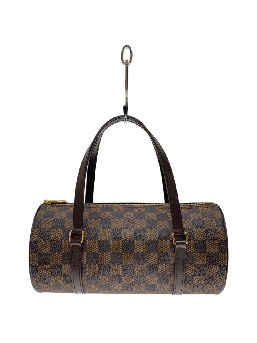 【中古】LOUIS VUITTON◆1)パピヨン30_ダミエ・エベヌ_BRW/PVC/BRW【バッグ】