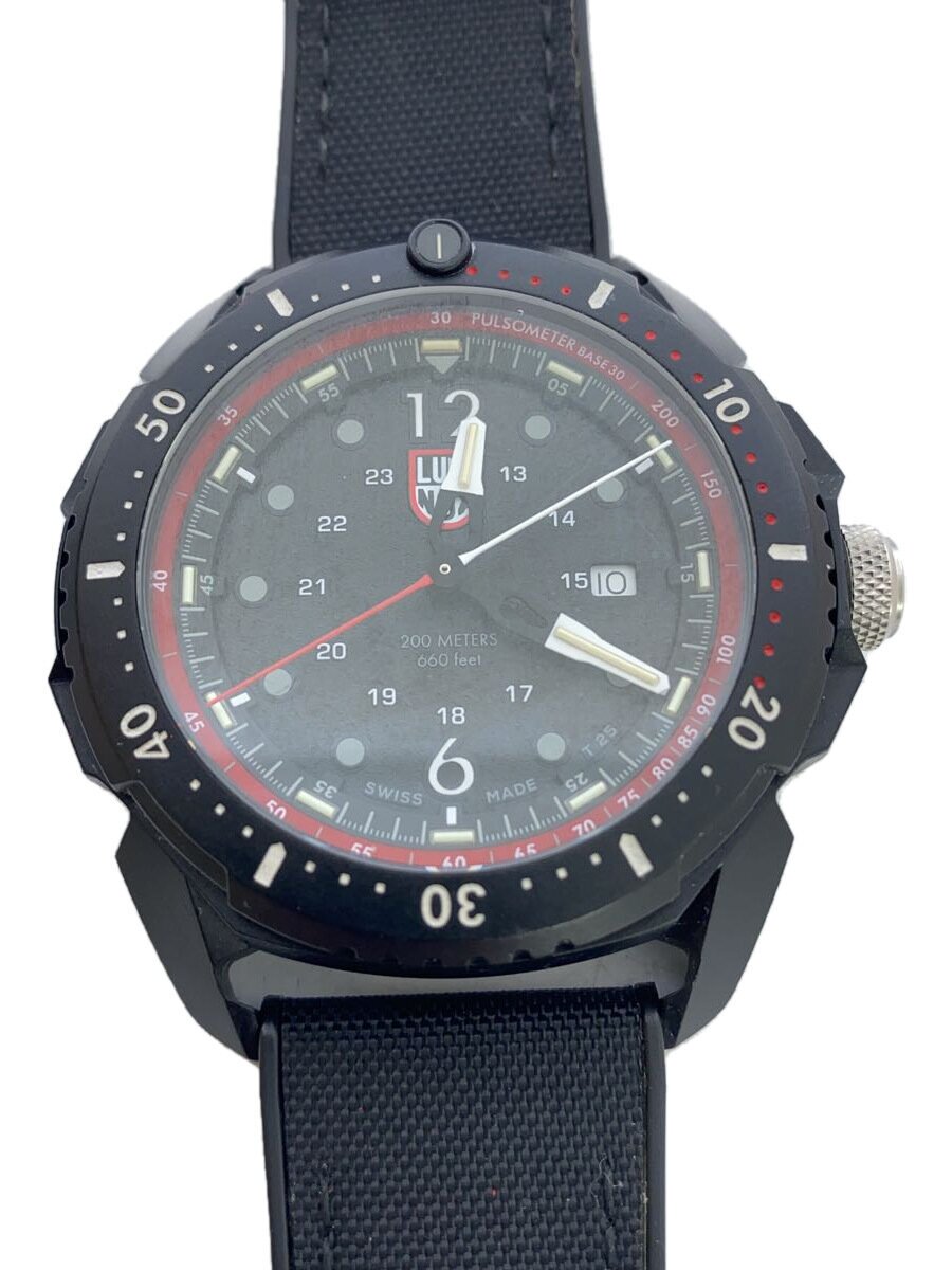 【中古】LUMINOX◆クォーツ腕時計/アナログ/BLK【服飾雑貨他】