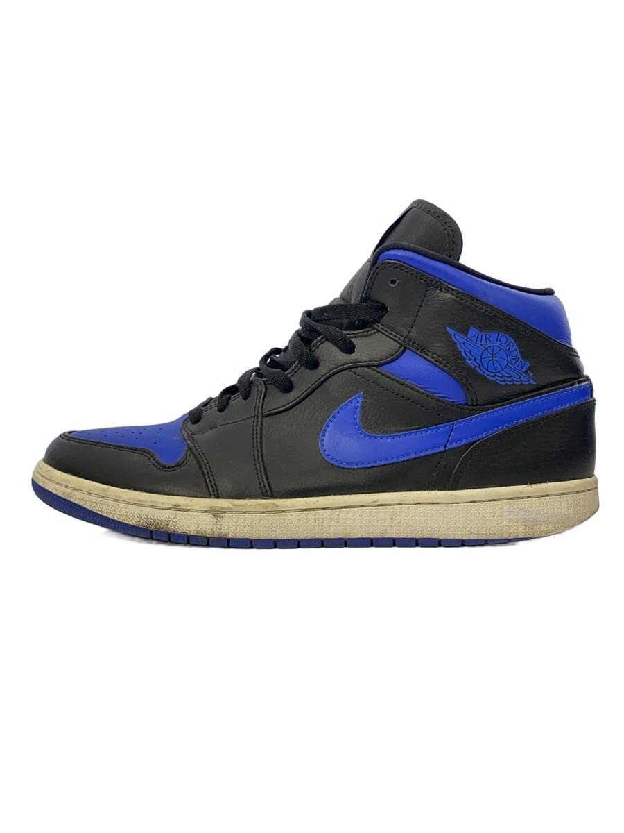 NIKE◆AIR JORDAN 1 MID/エアジョーダン 1 ミッド/ブラック/554724-068/29cm/BLK