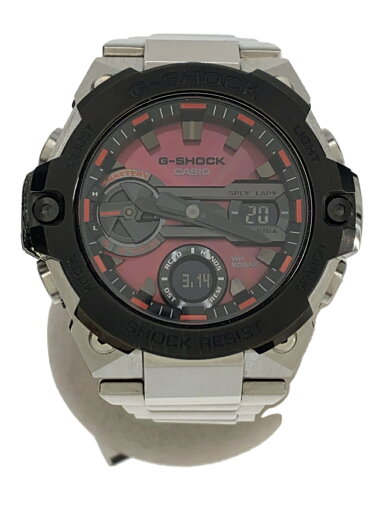 【中古】CASIO◆ソーラー腕時計_G-SHOCK/デジアナ/RED/SLV【服飾雑貨他】 【中古】CASIO◆ソーラー腕時計_G-SHOCK/デジアナ/RED/SLV【服飾雑貨他】