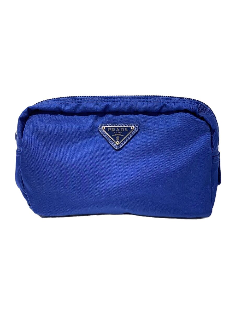 【中古】PRADA◆テスート/ポーチ/ナイロン/NVY/165【バッグ】