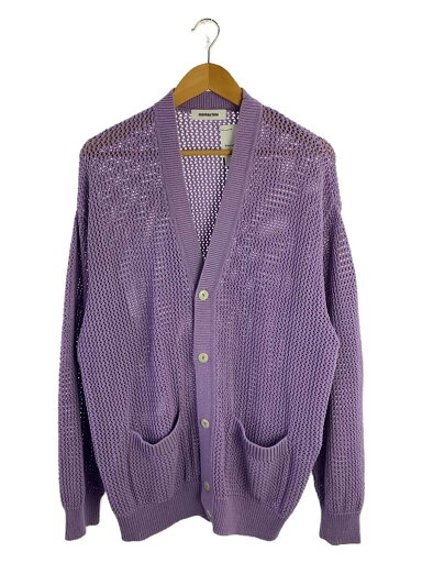【中古】MONKEY TIME◆CTN MESH VNECK CARDIGAN/メッシュカーディガン(厚手)/XL/コットン/パープル//【メンズウェア】 【中古】MONKEY TIME◆CTN MESH VNECK CARDIGAN/メッシュカーディガン(厚手)/XL/コットン/パープル//【メンズウェア】