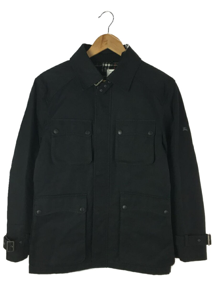 【中古】BURBERRY BLACK LABEL◆ジャケット/M/コットン/BLK/BMP50-516-09【メンズウェア】