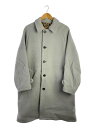 【中古】WACKO MARIA◆BAL COLLAR COAT/M/ウール/GRY/無地/22FW-WMO-CO02/タグ付き//【メンズウェア】