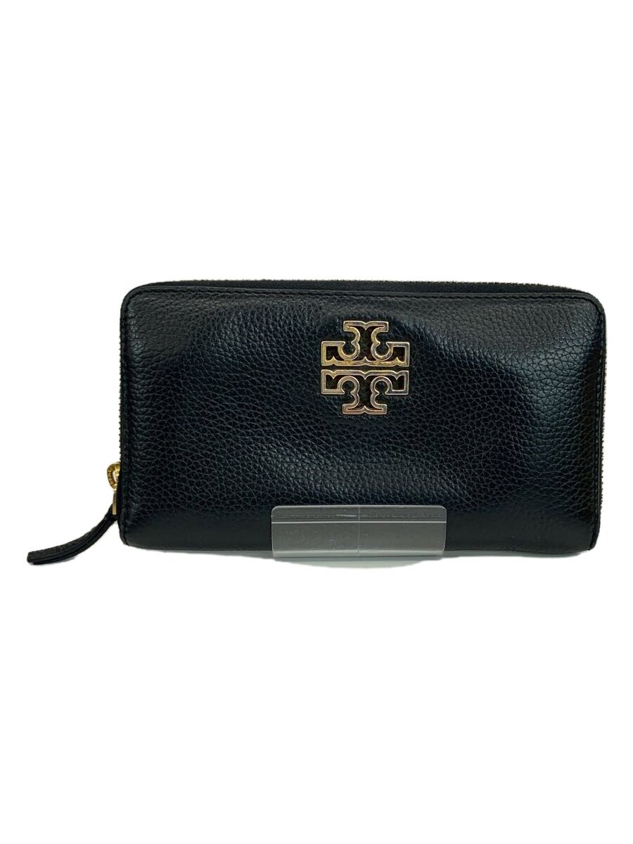 【中古】TORY BURCH◆TORY BURCH トリーバーチ/長財布/レザー/BLK/無地/レディース/黒【服飾雑貨他】