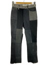 【中古】JANE SMITH◆パッチワークデニム/ボトム/25/コットン/BLK/22sdm-152l【レディースウェア】