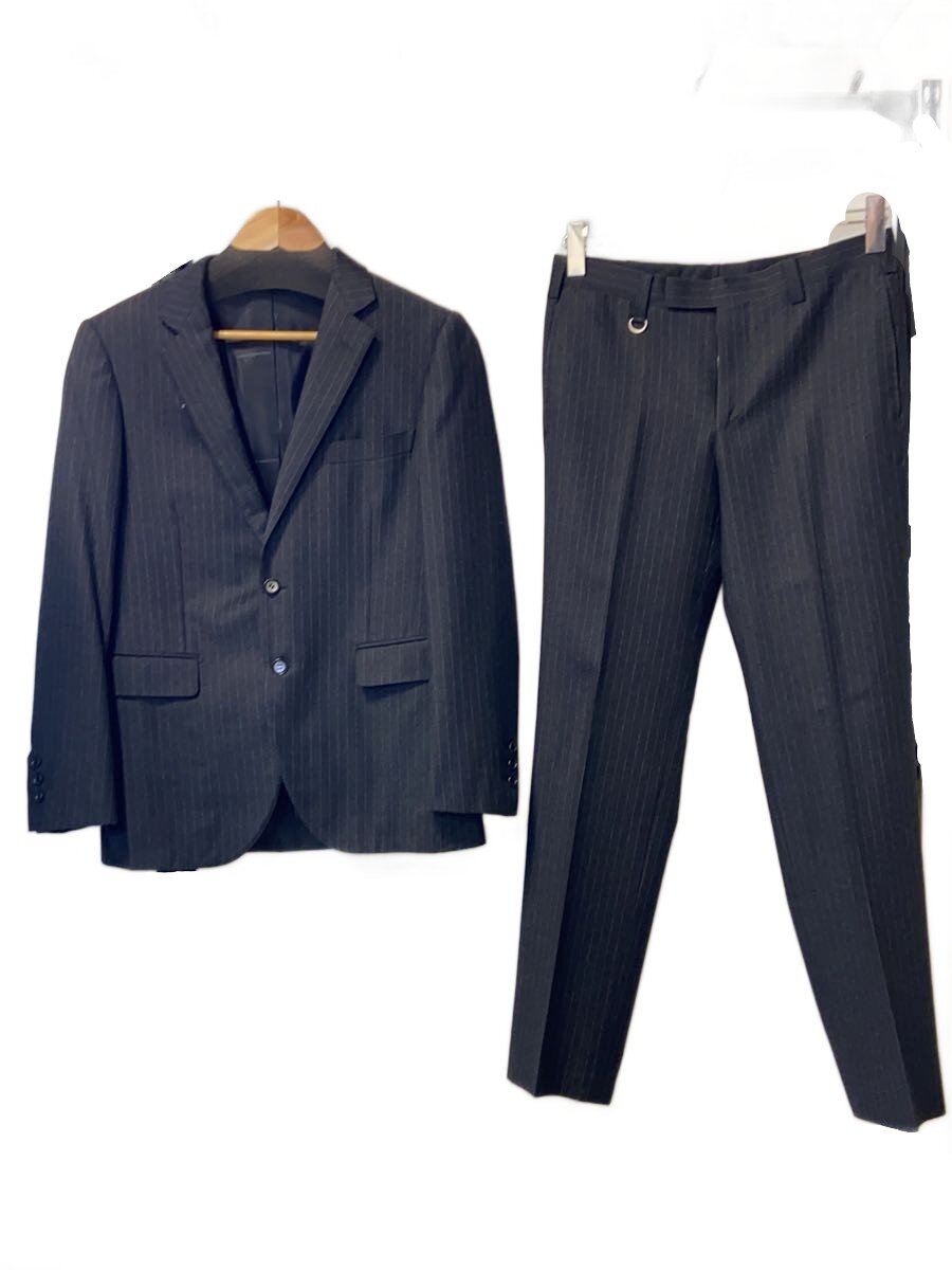 【中古】uniform experiment◆2B/セットアップ/1/ウール/GRY/ストライプ/UE-091001【メンズウェア】