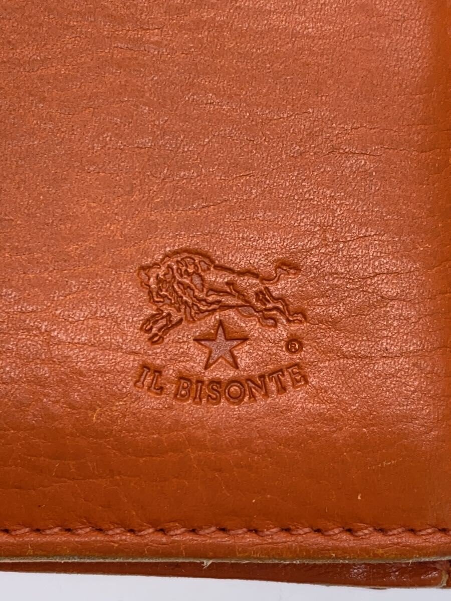 【中古】IL BISONTE◆2つ折り財布/--/ORN/無地/メンズ【服飾雑貨他】