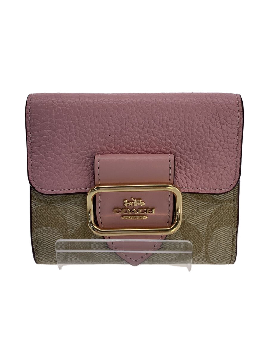 【中古】COACH◆2つ折り財布/--/PNK/レディース/cf472【服飾雑貨他】