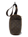 【中古】LOUIS VUITTON◆ポシェット・ガンジュ_モノグラム・キャンバス_BRW/PVC/BRW/総柄【バッグ】